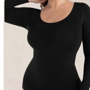 Women's Black Long Sleeve Top